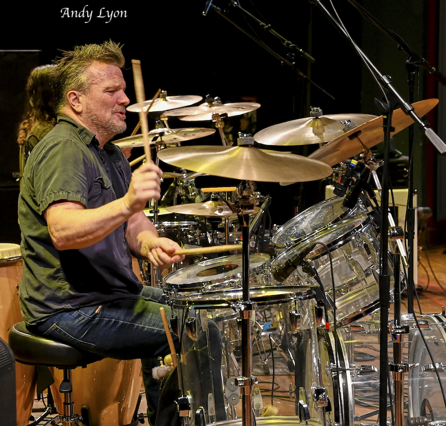 image of Russ Tomlinson playing percussion for Southbound